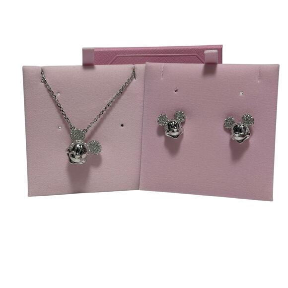 Swarovski Disney Mickey Mouse Necklace and Matching Earrings - Picture 1 of 12